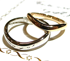 北海道滝川市二人で作る結婚指輪K18ピンクゴールドプラチナ900