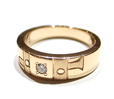北海道滝川市自分で作る婚約指輪（エンゲージリング）ピンクゴールドにダイヤモンド