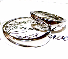 北海道滝川市自分達で作る結婚指輪プラチナ900のセットとダイヤモンド