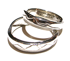 北海道滝川二人で作る結婚指輪プラチナ900のマリッジリング